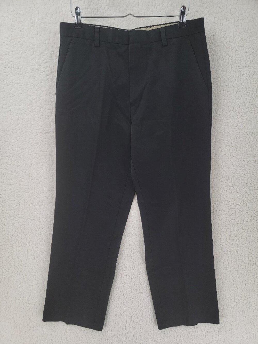 Dockers Mens Pants 34x30 Black Chino Flat Front Straight Fit Casual Slacks